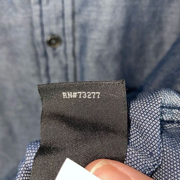 Rock & Republic Ladies Denim Dress Shirt, Long Sleeve Blue Size Large - Picture 5 of 12